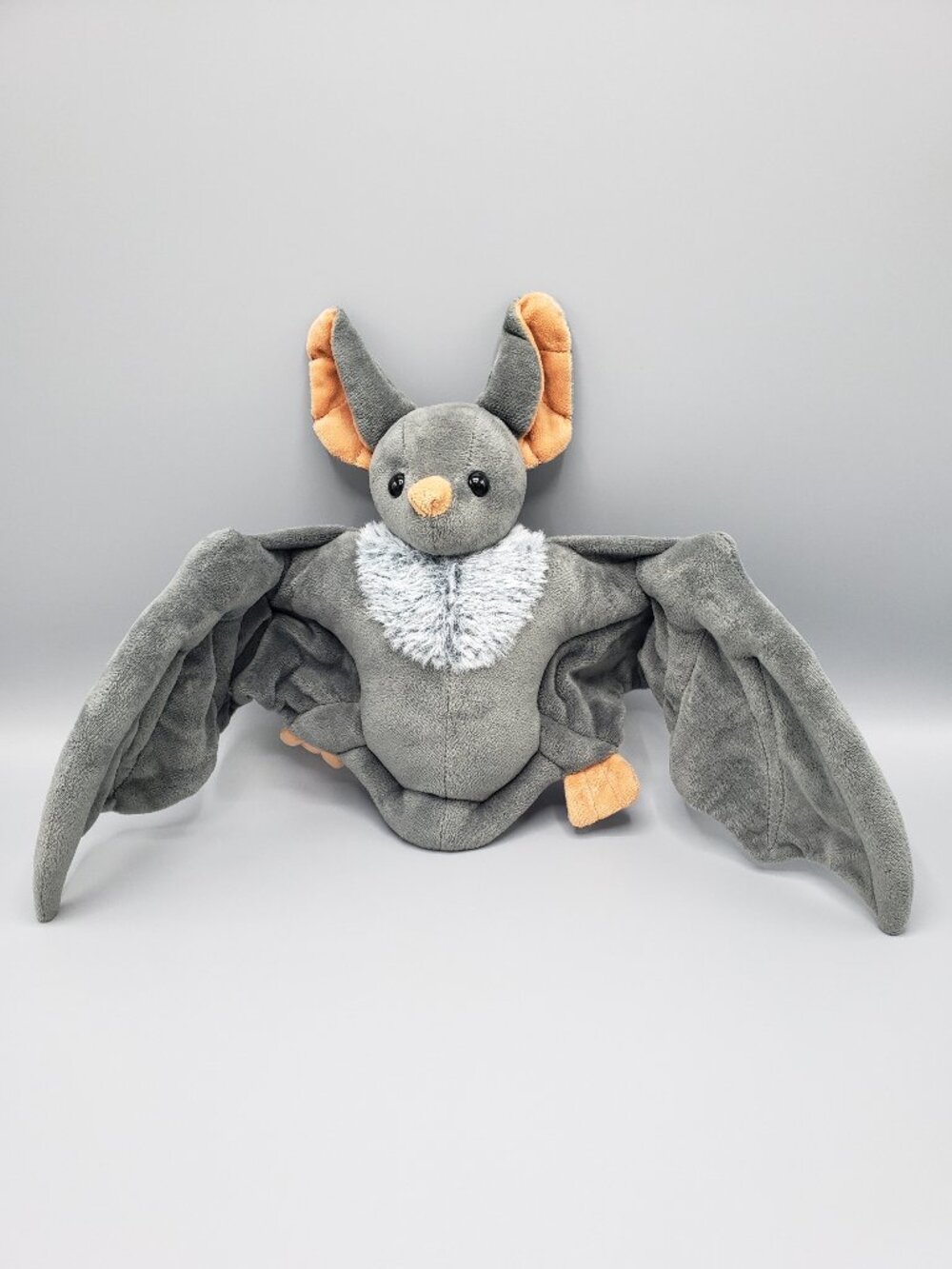 Grey Bat Plush Goth Stuffed Animal Halloween Creepy Huggable Realistic Toy Vamp